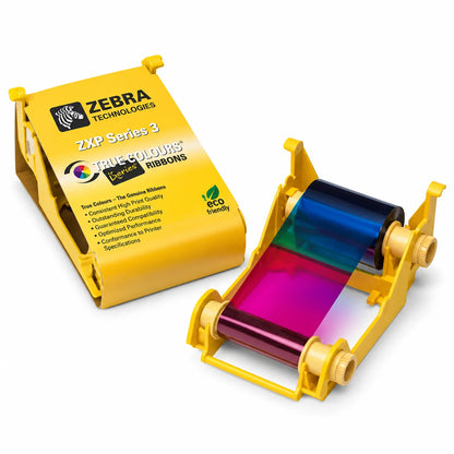 Zebra ZXP3 800033-336IN YMCKOK half panel ribbon angled view -tpstech.in