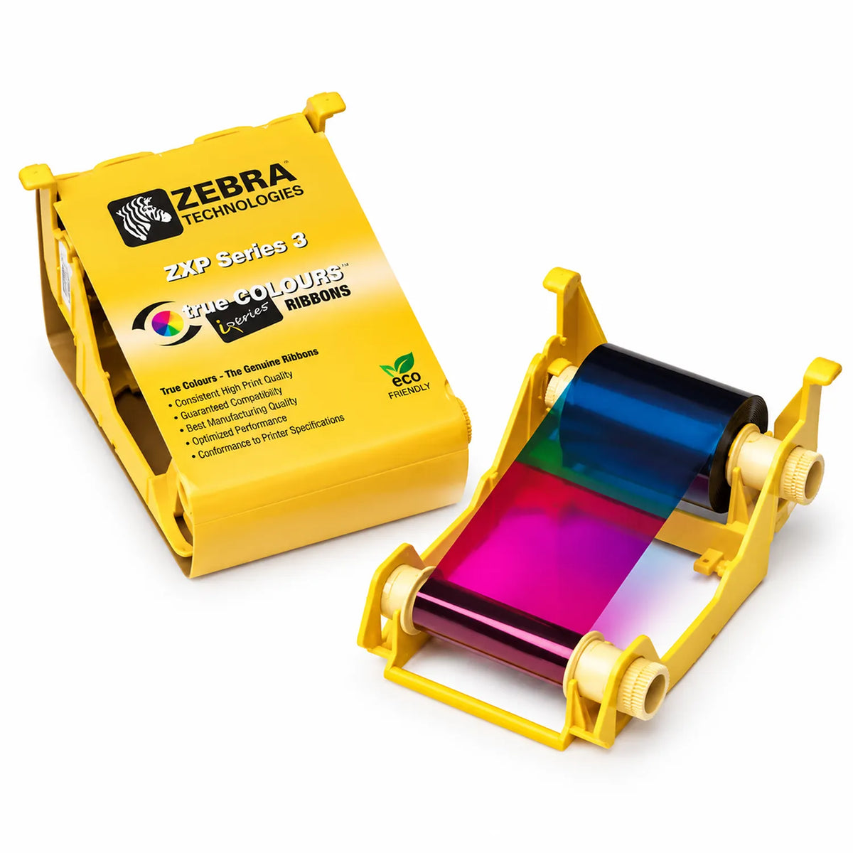 Zebra ZXP3 800033-340IN genuine YMCKO ribbon cartridge for full color card printing -tpstech.in