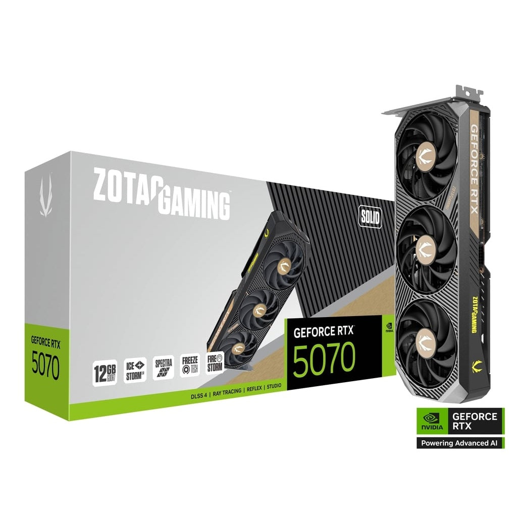 ZOTAC GAMING GeForce RTX 5070 SOLID 12GB GDDR7 Graphics Card