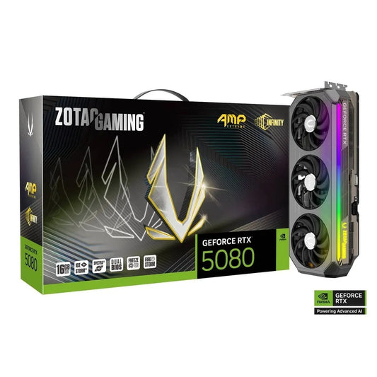 ZOTAC GAMING GeForce RTX 5080 AMP Extreme INFINITY 16GB GDDR7 Graphics Card