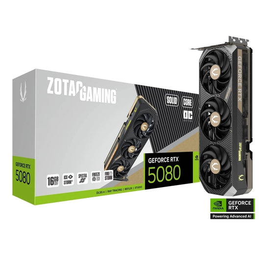 ZOTAC GAMING GeForce RTX 5080 SOLID CORE OC 16GB GDDR7 Graphics Card