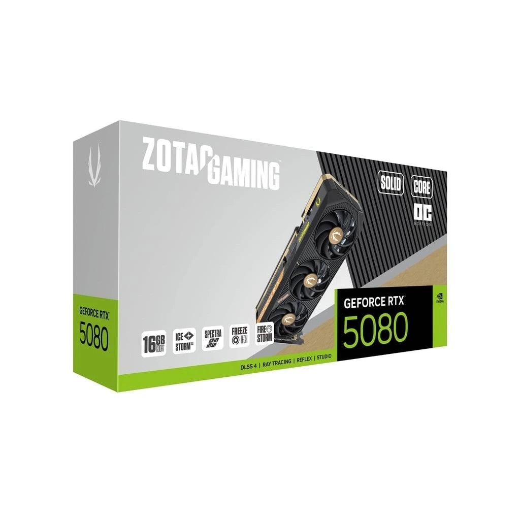 ZOTAC GAMING GeForce RTX 5080 SOLID CORE OC 16GB GDDR7 Graphics Card