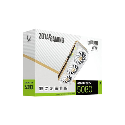 ZOTAC GAMING GeForce RTX 5080 SOLID OC White Edition GDDR7 Graphics Card