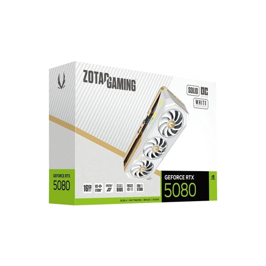 ZOTAC GAMING GeForce RTX 5080 SOLID OC White Edition GDDR7 Graphics Card
