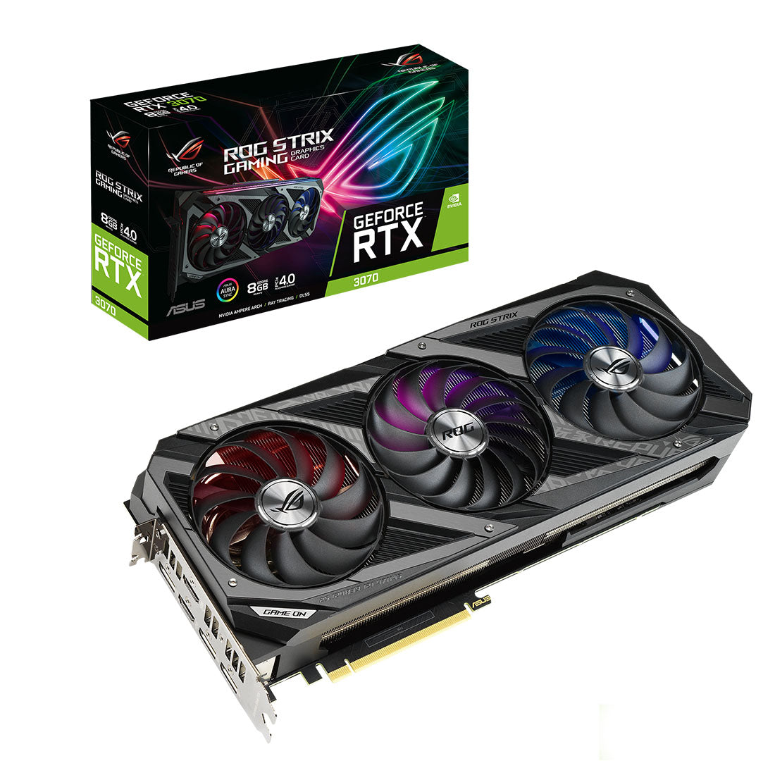 [रिपैक्ड] ASUS ROG STRIX NVIDIA GeForce RTX 3070 ग्राफिक्स कार्ड GDDR6 8GB 256-बिट DLSS AI रेंडरिंग के साथ