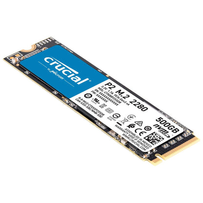Crucial P2 SSD 500GB M.2 2280 NVMe PCIe Gen 3 इंटरनल सॉलिड स्टेट ड्राइव 