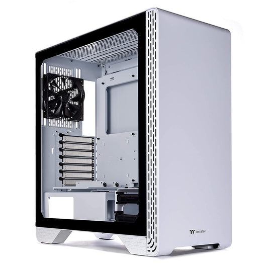 Thermaltake S300 Tempered Glass Snow Edition ATX Mid-Tower Cabinet with 120mm Rear Fan Pre-Installed