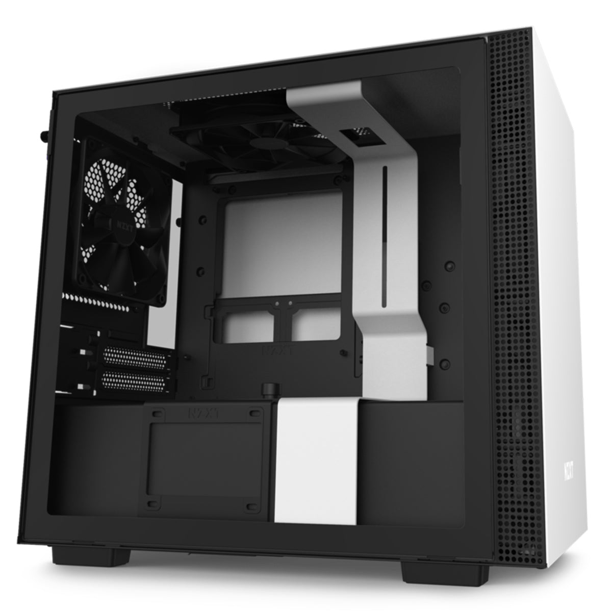 NZXT H210 Compact Mini-ITX Case Cabinet with Tempered Glass and Two 120mm Pre-Installed Fans