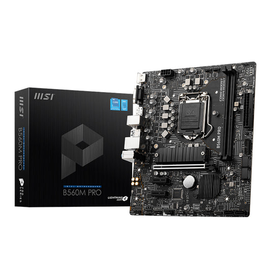 MSI B560M PRO LGA 1200 Micro-ATX Motherboard with Frozr AI Cooling PCIe 4.0 and USB 3.2 Gen1