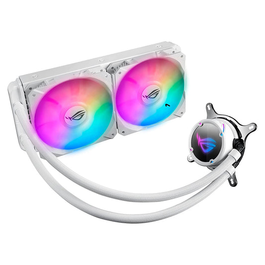 ASUS ROG STRIX LC 240 RGB White Edition AIO 240mm Liquid Cooler with Dual 120mm PWM Fans