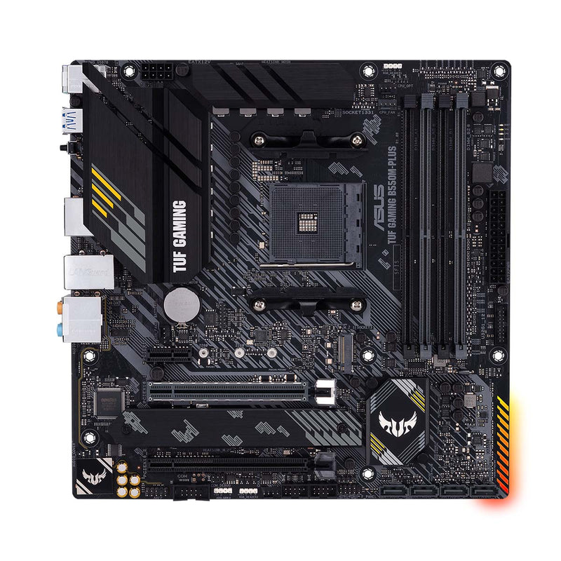 ASUS TUF Gaming B550M-Plus AMD AM4 Micro-ATX Gaming Motherboard with PCIe 4.0 Dual M.2 and USB-C