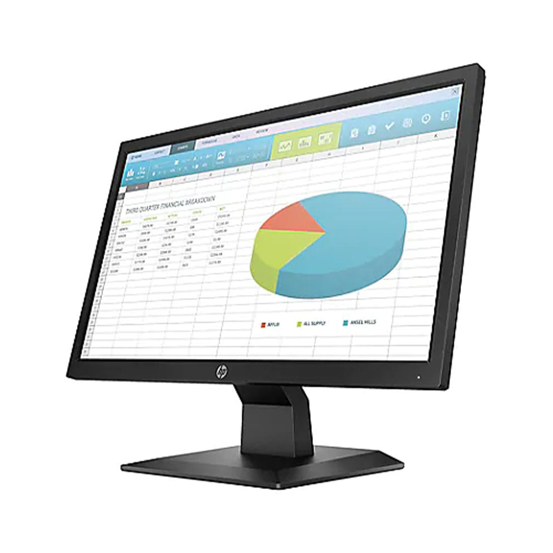 HP P204v 19.5 Inch HD Plus LED Anti-Glare Adjustable Computer Monitor ...