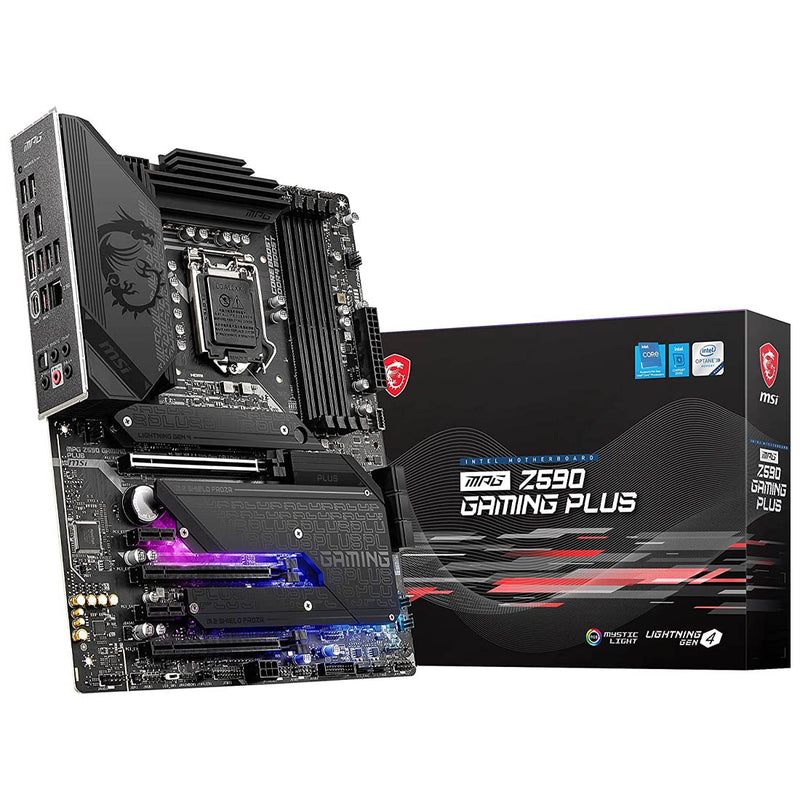 MSI MPG Z590 Gaming Plus LGA 1200 ATX Motherboard with PCIe 4.0 2.5G LAN and Frozr AI Cooling