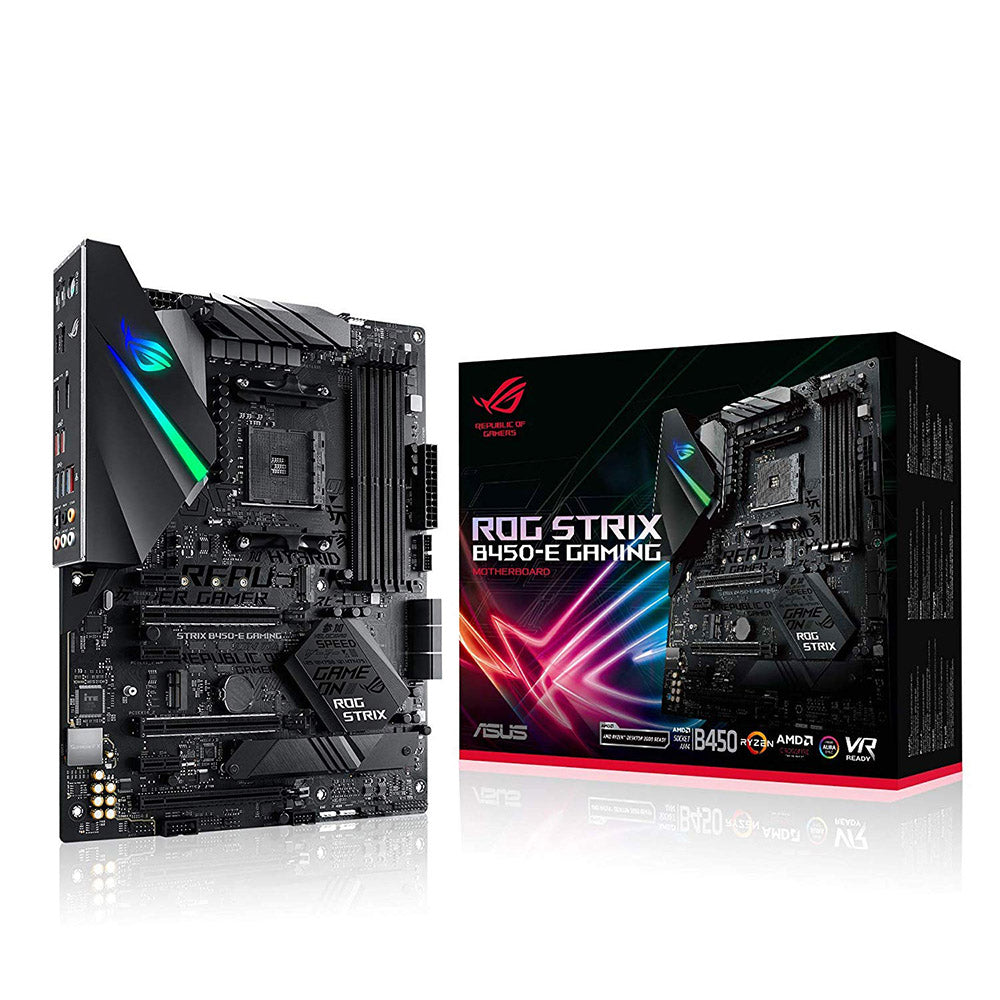 ASUS ROG STRIX B450-E AMD AM4 ATX Gaming Motherboard with Dual PCIe M.2 and AMD StoreMI