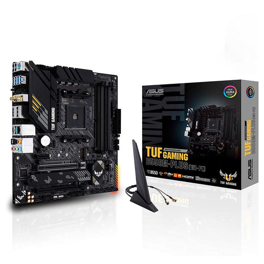 ASUS TUF Gaming B550M-Plus WiFi AMD AM4 mATX Gaming Motherboard with PCIe 4.0 Dual M.2 and Aura Sync