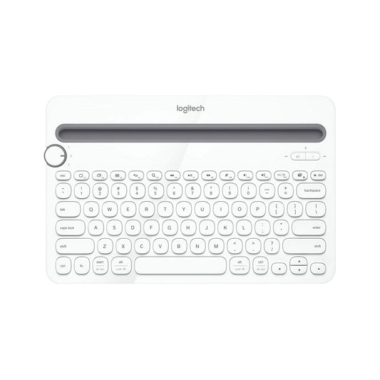 Logitech K480 Wireless Multi-Device Keyboard White with Bluetooth Connectivity Up to 10m Range