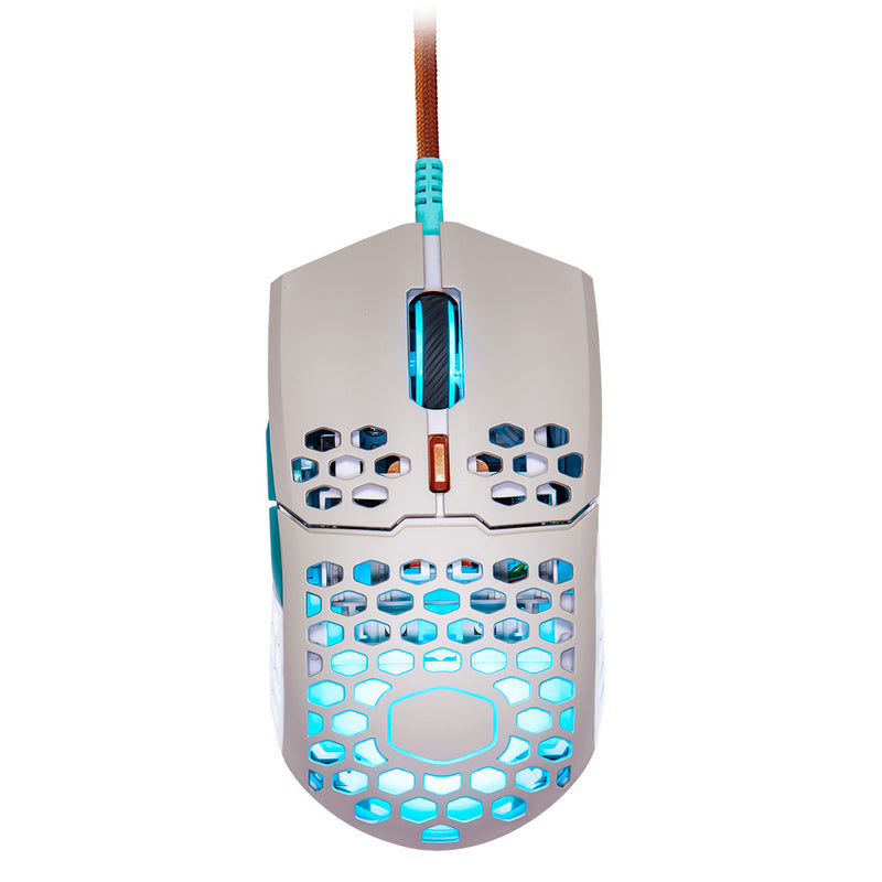 Cooler Master MM711 Retro Edition White Gaming Optical Mouse with 16000 DPI and Omron Switches