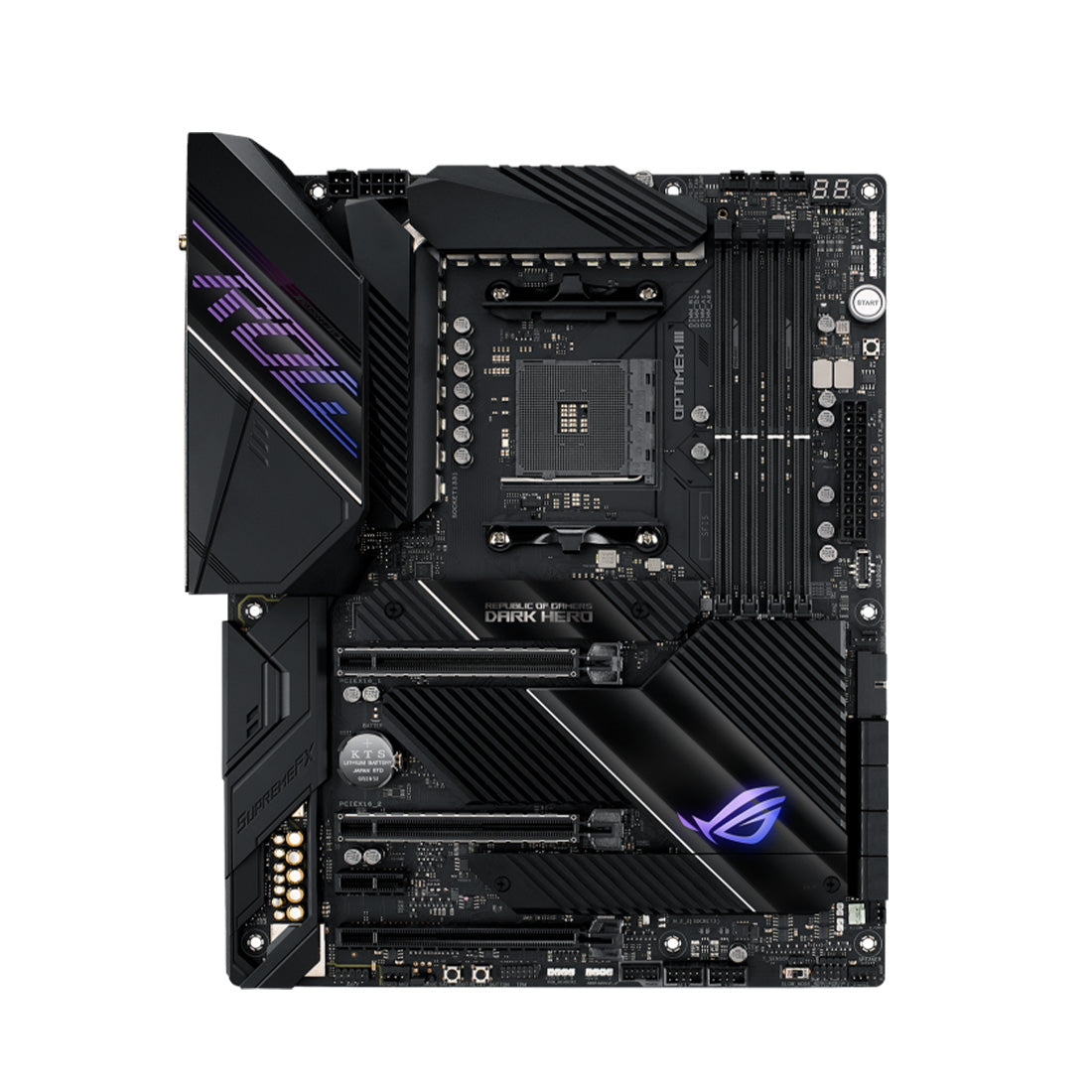 ASUS ROG CROSSHAIR VIII Dark Hero ATX AMD AM4 Gaming WIFI Motherboard with PCIe 4.0 and Dual M.2