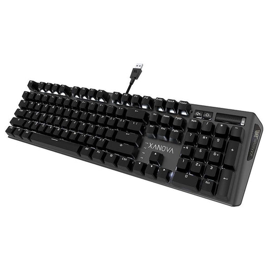XANOVA पल्सर मैकेनिकल गेमिंग कीबोर्ड सफ़ेद LED चेरी MX स्विच एंटी-घोस्टिंग और N-की रोलओवर के साथ