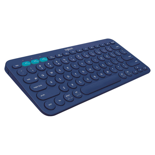 Logitech K380 Bluetooth Wireless Multi-Device Blue Keyboard with Up to 3 Devices Connectivity and 2 Year Battery Life