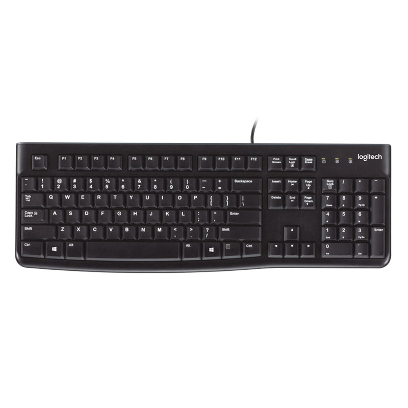 Logitech K120 Wired Keyboard with Spill Resistant Design and 10 Million Keystrokes