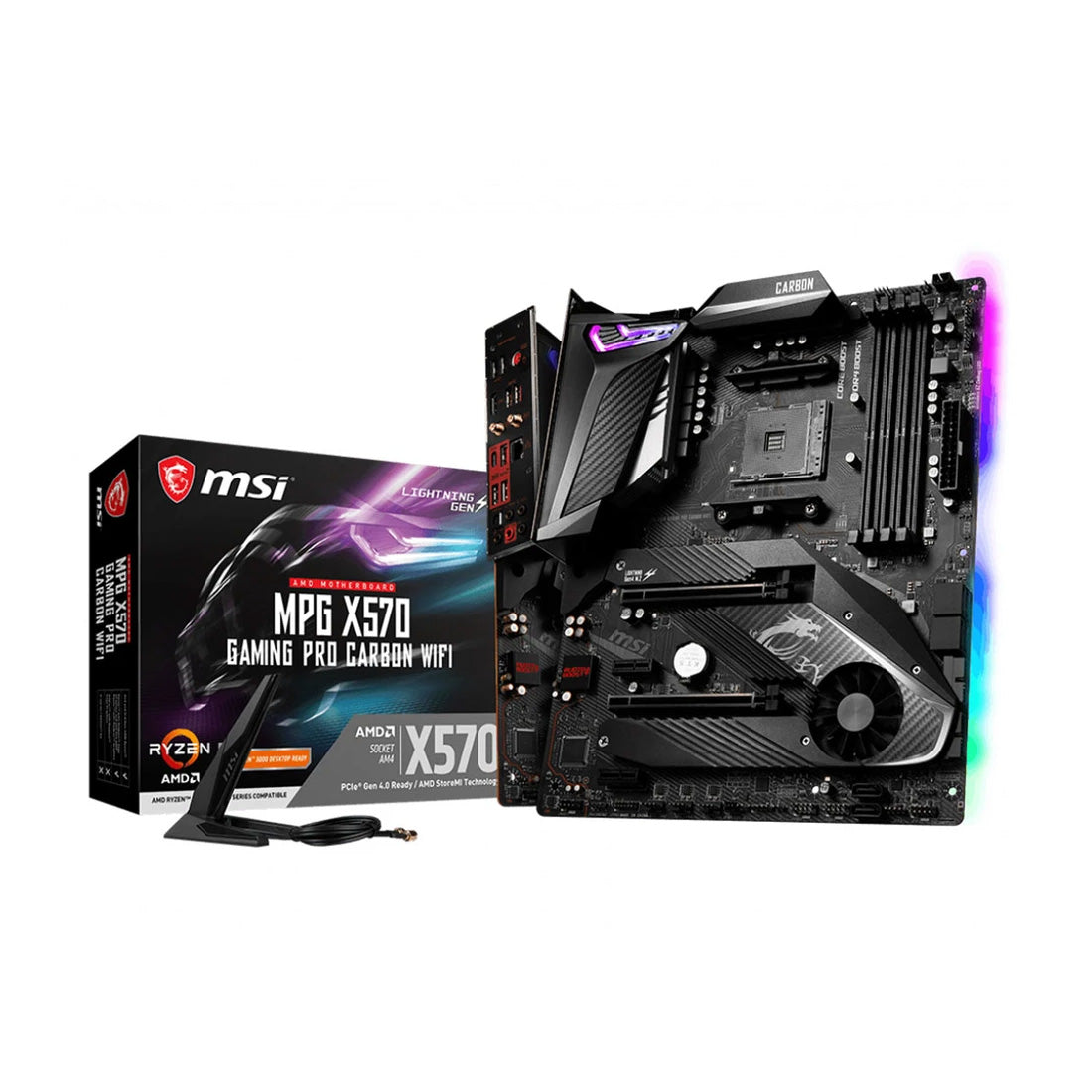 MSI MPG X570 Gaming PRO Carbon WiFi AMD AM4 Socket DDR4 PCIe 4 ATX Motherboard