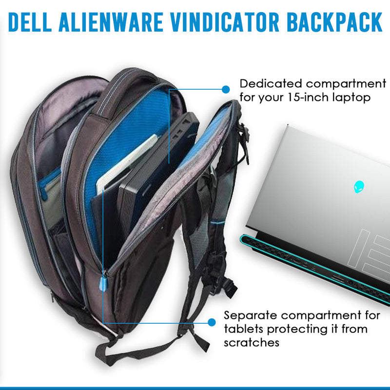 Dell Alienware Vindicator 17 AWV17BP2.0 Gaming Laptop Backpack with Water Resistant Exterior