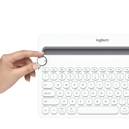 Logitech K480 Wireless Multi-Device Keyboard White with Bluetooth Connectivity Up to 10m Range