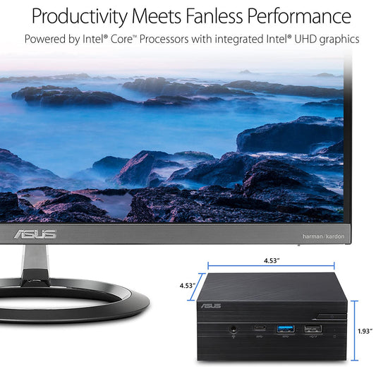 ASUS Mini PC PN60 with Intel Core Processors DDR4 RAM, 4K UHD Support, Wi-Fi and Windows 10