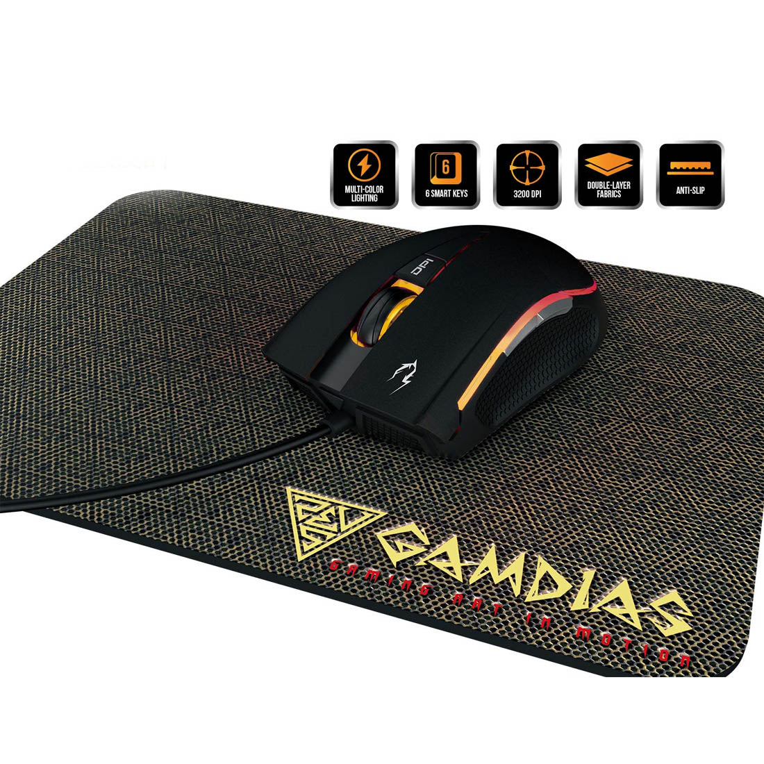 Gamdias ZEUS E2 Gaming Optical Mouse and NYX E1 Gaming MousePad Combo