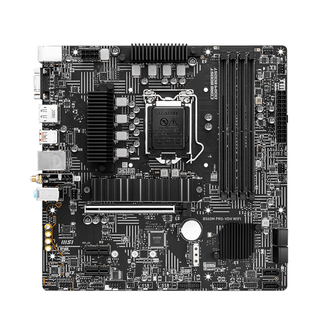 MSI B560M PRO-VDH WIFI LGA 1200 माइक्रो-ATX मदरबोर्ड WiFi 6 Frozr AI कूलिंग और PCIe 4.0 के साथ