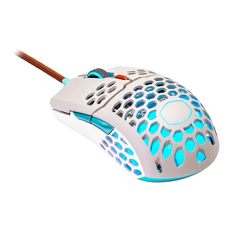 Cooler Master MM711 Retro Edition White Gaming Optical Mouse with 16000 DPI and Omron Switches