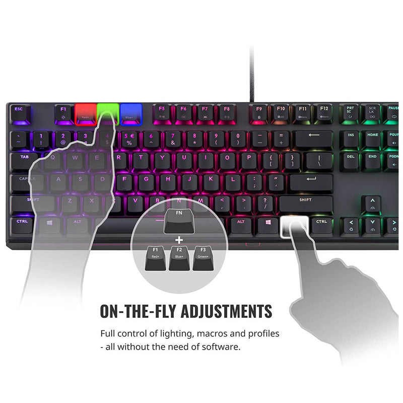 Cooler Master MasterKeys MK750 Cherry MX Blue Switch RGB Mechanical Wired Gaming Keyboard with Magnetic Detachable Wrist Rest