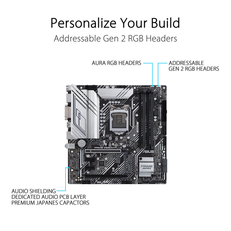 [RePacked] ASUS Prime Z590M-Plus Micro-ATX LGA 1200 Motherboard with PCIe 4.0 and Thunderbolt 4