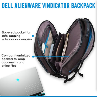 Dell Alienware Vindicator 17 AWV17BP2.0 गेमिंग लैपटॉप बैकपैक वाटर रेज़िस्टेंट एक्सटीरियर के साथ