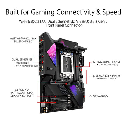 ASUS ROG Strix TRX40-E गेमिंग ATX मदरबोर्ड 3rd Gen AMD Ryzen थ्रेडिपर प्रोसेसर के लिए