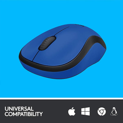 Logitech M221 Silent Wireless Optical Blue Mouse with 1000DPI and 2.4 GHz Technology