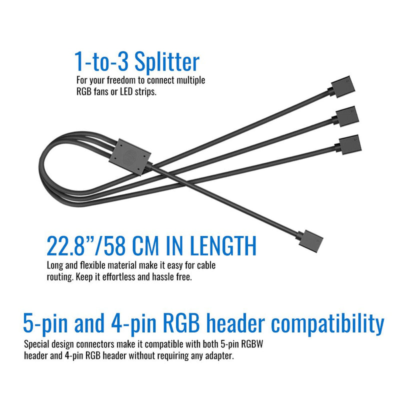 Cooler Master 1-to-3 RGB Splitter Cable with 4-Pin RGB Header