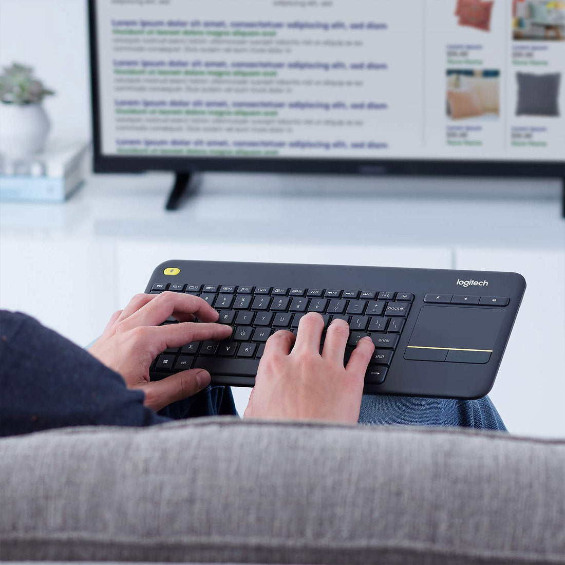 Keyboard And Teclado Touchpad Logitech K400 Teclado K400 Plus