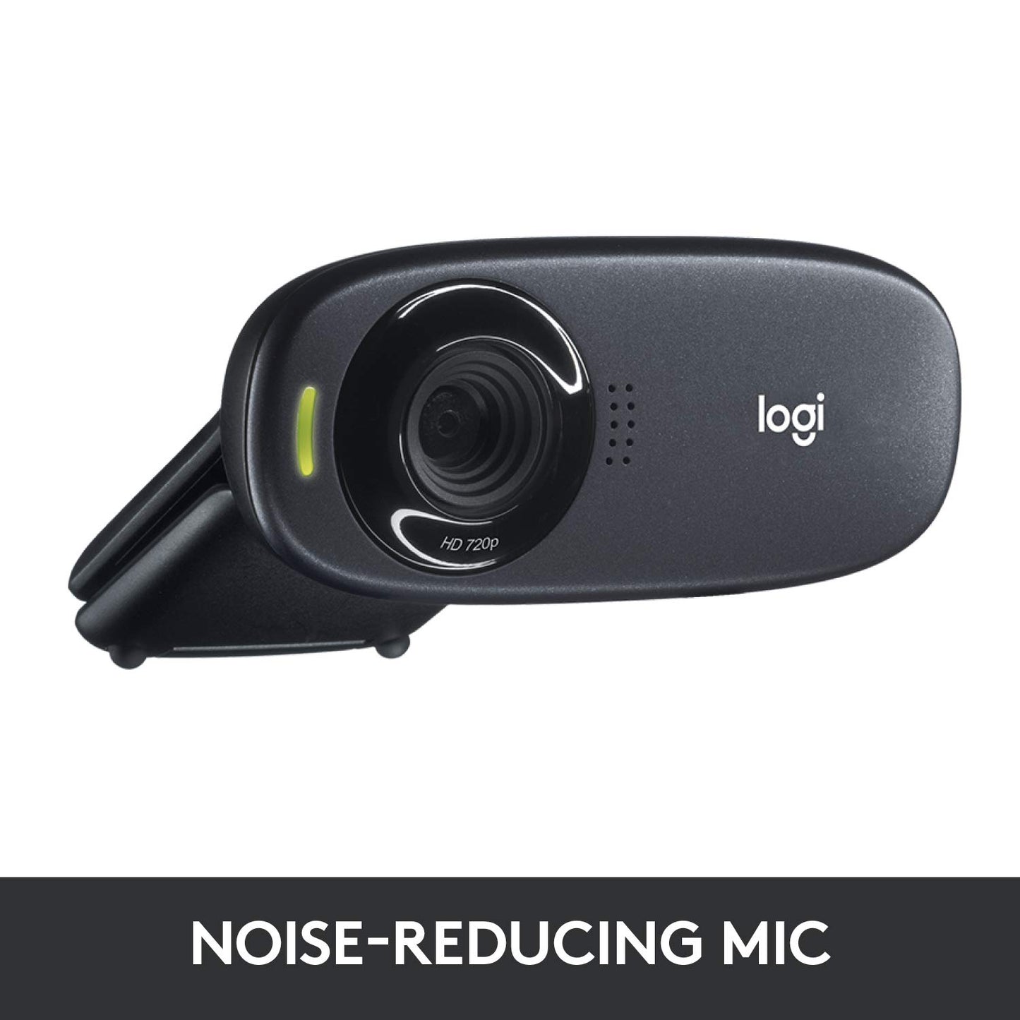 Logitech C310 720P HD वेबकैम बिल्ट-इन नॉइज़ रिड्यूसिंग माइक और ऑटो लाइट करेक्शन के साथ