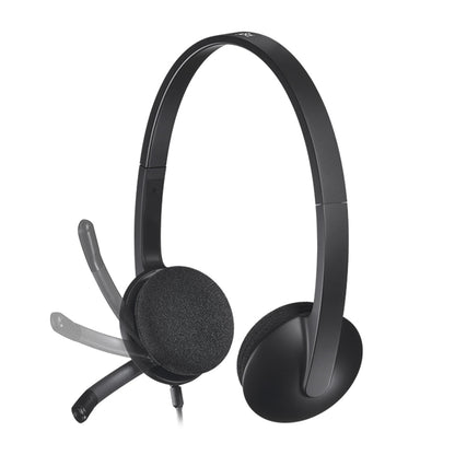 Logitech H340 USB Wired Headphone with Noise Cancelling and Rotatable Mic