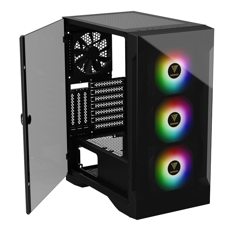 Gamdias TALOS E2 Elite ATX Mid-Tower RGB Gaming Cabinet with Triple 120mm ARGB Fan and Side Tempered Glass