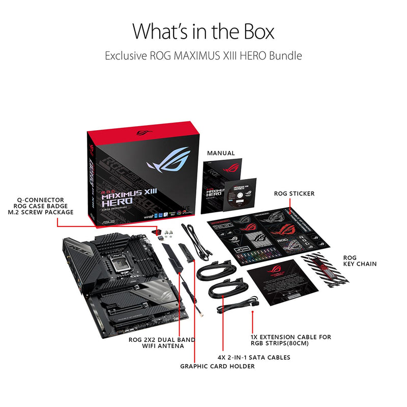ASUS ROG MAXIMUS XIII Hero Z590 LGA1200 Gaming ATX Motherboard with WiFi 6E and AI Intelligent Software