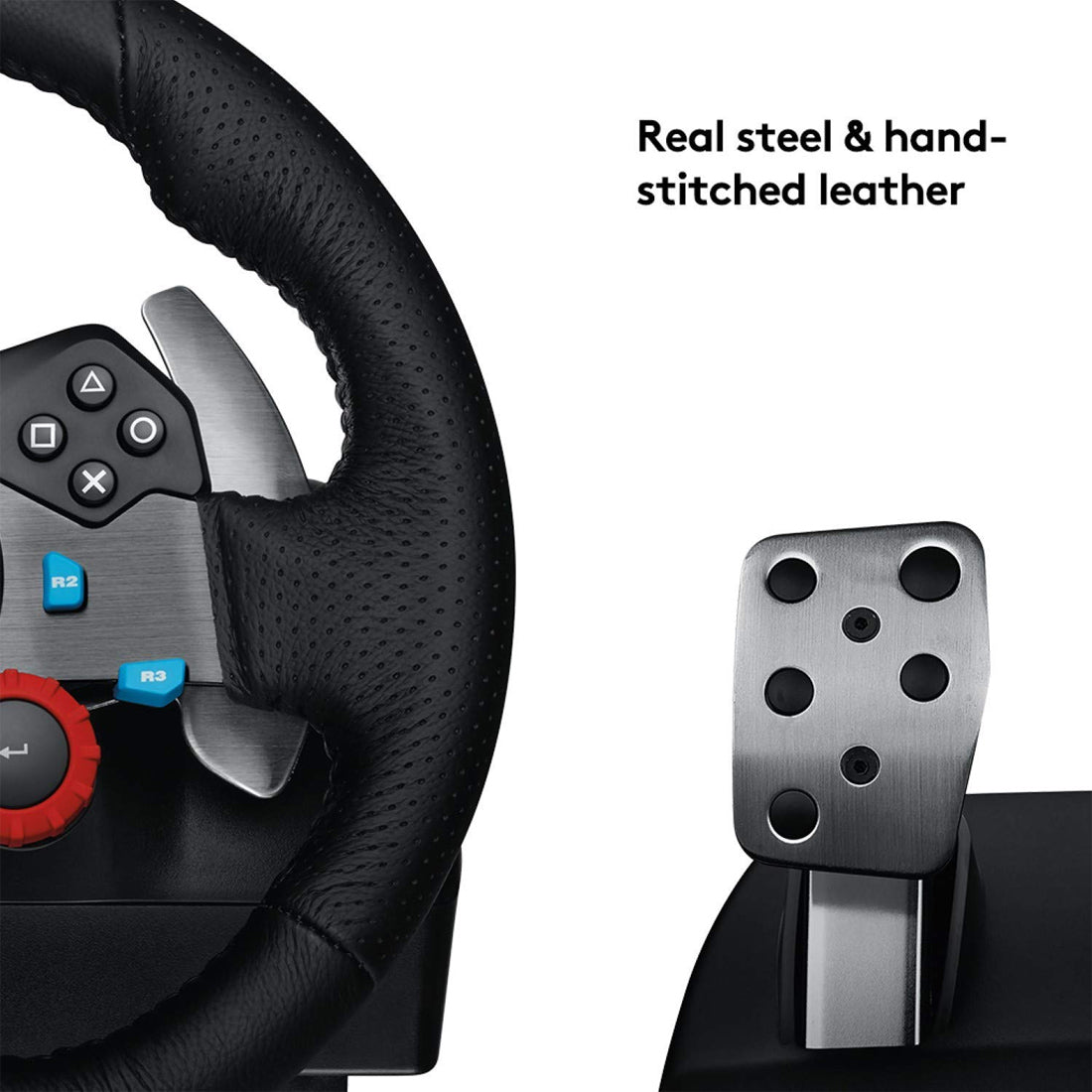 Logitech G29 Driving Force Racing Wheel and Floor Pedals with Dual Motor Force Feedback