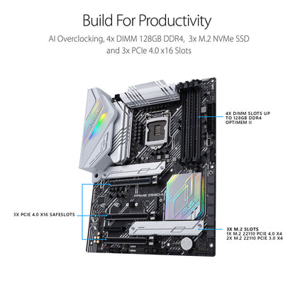 ASUS Prime Z590-A ATX LGA 1200 Motherboard with Thunderbolt 4 and AI Intelligent Software