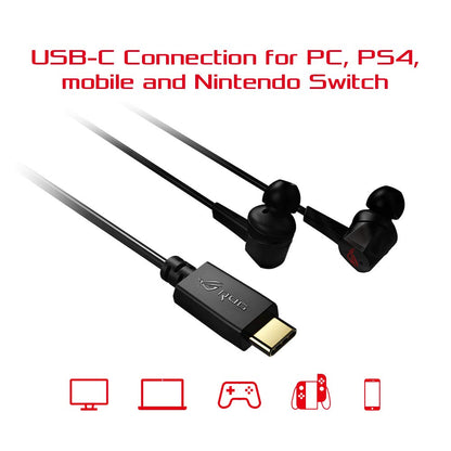 ASUS ROG Cetra In-Ear Wired USB-C Active Noise Cancelling Gaming  Headphone with LED lighting