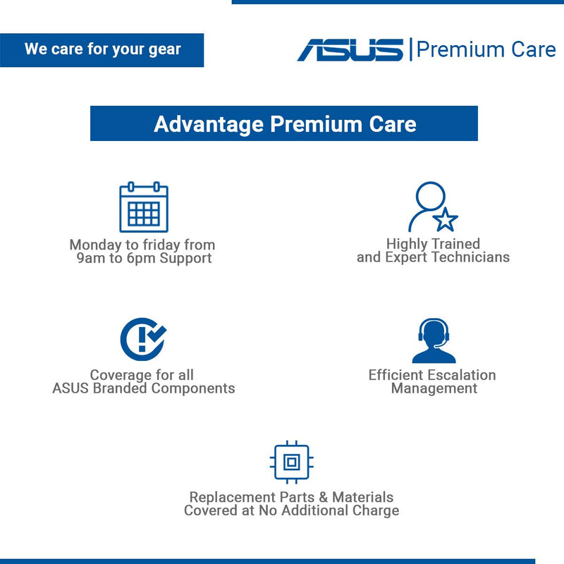ASUS Premium Care 2 Year Extended Warranty & 3 Year Accidental Damage Protection Pack with Onsite Service for Chromebook Vivobook Zenbook Series Laptops