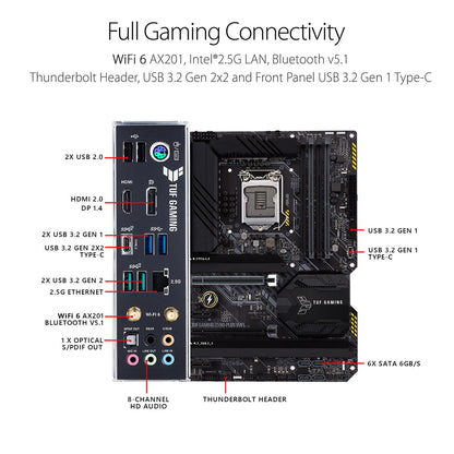 [रिपैक्ड] ASUS TUF गेमिंग Z590-Plus WIFI ATX मदरबोर्ड AI नॉइज़ कैंसलेशन के साथ