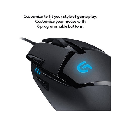 Logitech G402 Hyperion Fury Wired Fusion Engine Sensor Gaming Mouse with Adjustable DPI Up to 4000 and 8 Programmable Buttons