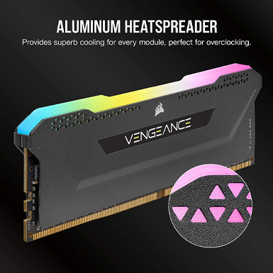 Corsair Vengeance RGB Pro SL 16GB (2x8GB) DDR4 RAM 3600MHz CL18 Desktop Gaming Memory